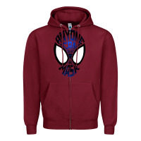 Burgundy anyone can wear the mask Zipper Hoodie - artisFamous