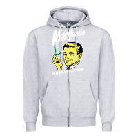 Heather Grey smoking marijuana Zipper Hoodie - artisFamous