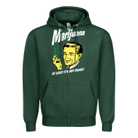 Sports Green smoking marijuana Zipper Hoodie - artisFamous
