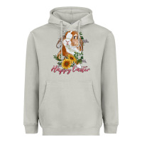 Moon Dust Happy easter with bunny and sunflowers Heavyweight Hoodie - RanaPortraitStore