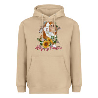 Mushroom Happy easter with bunny and sunflowers Heavyweight Hoodie - RanaPortraitStore