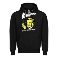 Black smoking marijuana Zipper Hoodie - artisFamous