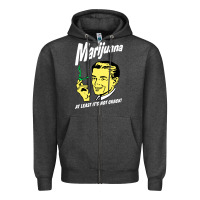 Charcoal Heather smoking marijuana Zipper Hoodie - artisFamous