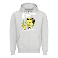 Dove Grey smoking marijuana Zipper Hoodie - artisFamous