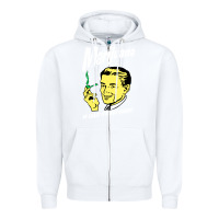 White smoking marijuana Zipper Hoodie - artisFamous