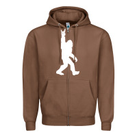 Chestnut funny bigfoot rock and roll t shirt for sasquatch believers Zipper Hoodie - artisFamous