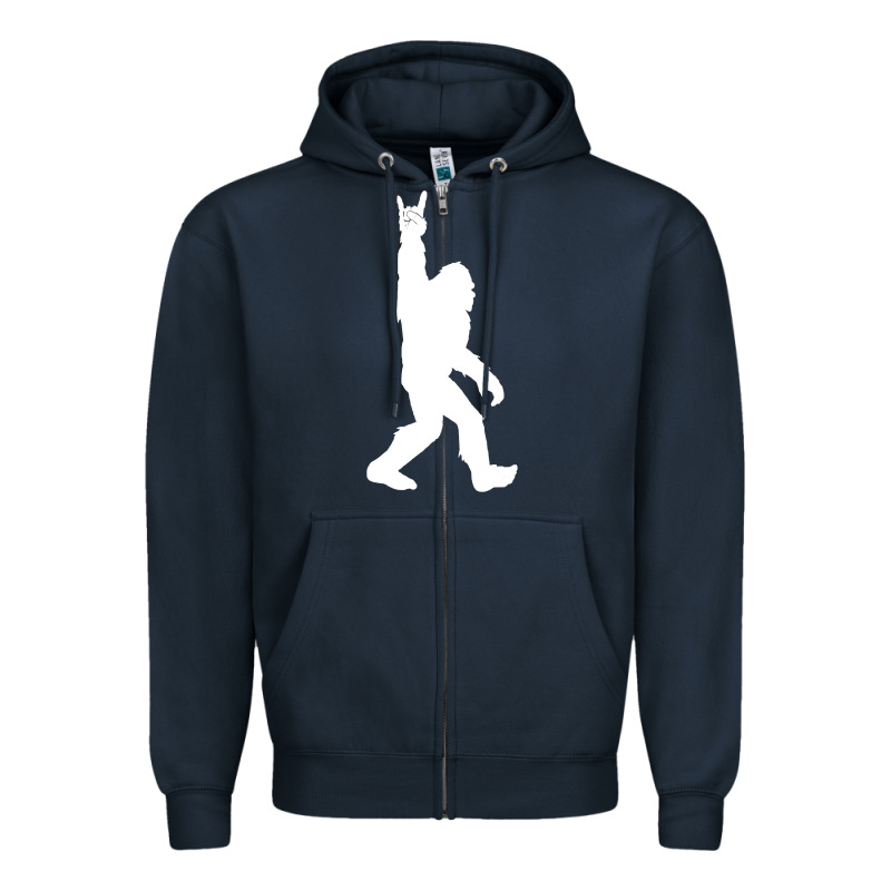 Funny Bigfoot Rock And Roll T Shirt For Sasquatch Believers Zipper Hoodie by artisFamous | Teevron