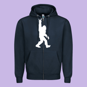Funny Bigfoot Rock And Roll T Shirt For Sasquatch Believers Zipper Hoodie Designed By Artisfamous