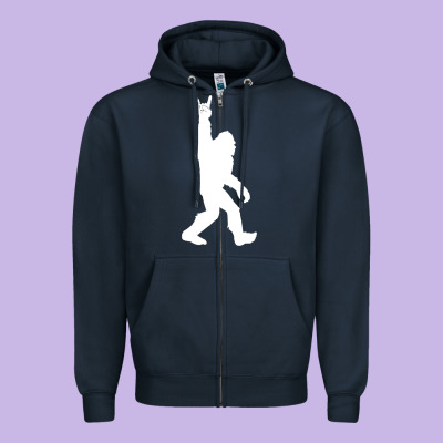 Funny Bigfoot Rock And Roll T Shirt For Sasquatch Believers Zipper Hoodie Designed By Artisfamous