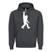 Smoke funny bigfoot rock and roll t shirt for sasquatch believers Zipper Hoodie - artisFamous