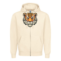 Sandshell tiger vector face Zipper Hoodie - artisFamous