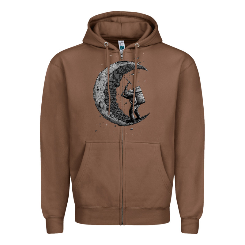 Digging The Moon Zipper Hoodie by artisFamous | Teevron