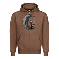 Chestnut digging the moon Zipper Hoodie - artisFamous