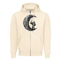 Sandshell digging the moon Zipper Hoodie - artisFamous