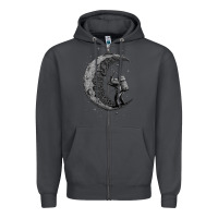 Smoke digging the moon Zipper Hoodie - artisFamous