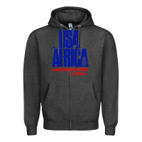 Charcoal Heather USA Zipper Hoodie - artisFamous