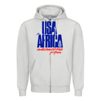 Dove Grey USA Zipper Hoodie - artisFamous