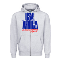 Heather Grey USA Zipper Hoodie - artisFamous