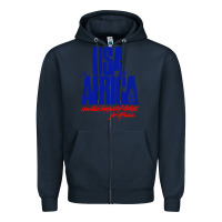 Navy USA Zipper Hoodie - artisFamous