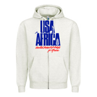 Oatmeal Heather USA Zipper Hoodie - artisFamous