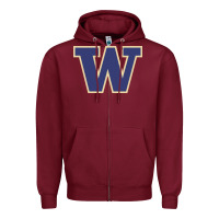 Burgundy washington Zipper Hoodie - artisFamous