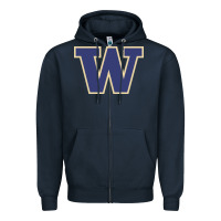 Navy washington Zipper Hoodie - artisFamous