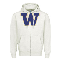 Oatmeal Heather washington Zipper Hoodie - artisFamous