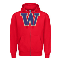 Red washington Zipper Hoodie - artisFamous