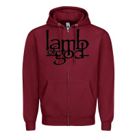 Burgundy Best Lamb Of God music Zipper Hoodie - artisFamous