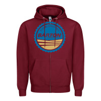 Burgundy Barton Community College Zipper Hoodie - artisFamous
