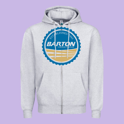 Barton Community College Zipper Hoodie Designed By Artisfamous