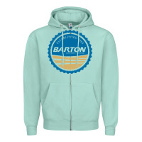 Seafoam Barton Community College Zipper Hoodie - artisFamous