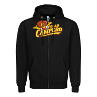 Black Pollo camp Resto Zipper Hoodie - artisFamous