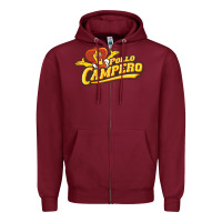 Burgundy Pollo camp Resto Zipper Hoodie - artisFamous
