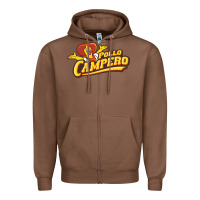 Chestnut Pollo camp Resto Zipper Hoodie - artisFamous