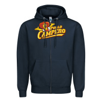 Navy Pollo camp Resto Zipper Hoodie - artisFamous