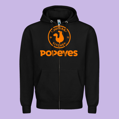 Resto Popeyes Art Zipper Hoodie Designed By Artisfamous