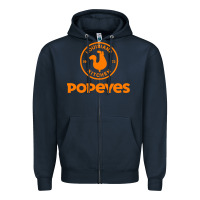 Navy Resto Popeyes Art Zipper Hoodie - artisFamous