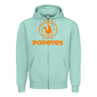 Seafoam Resto Popeyes Art Zipper Hoodie - artisFamous