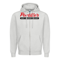 Dove Grey Resto Portillo's Zipper Hoodie - artisFamous