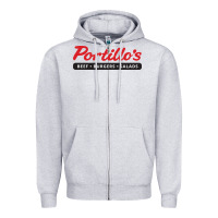 Heather Grey Resto Portillo's Zipper Hoodie - artisFamous