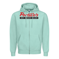 Seafoam Resto Portillo's Zipper Hoodie - artisFamous