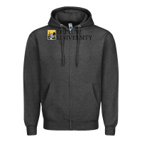 Charcoal Heather Depauw College Zipper Hoodie - artisFamous