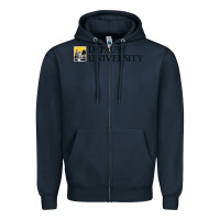 Navy Depauw College Zipper Hoodie - artisFamous
