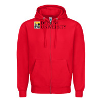 Red Depauw College Zipper Hoodie - artisFamous