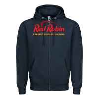Navy Resto Red Robin Zipper Hoodie - artisFamous