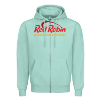 Seafoam Resto Red Robin Zipper Hoodie - artisFamous