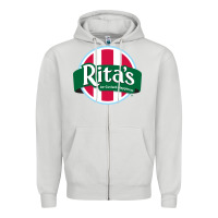 Dove Grey Rita's Italian Cafe Zipper Hoodie - artisFamous
