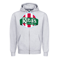Heather Grey Rita's Italian Cafe Zipper Hoodie - artisFamous