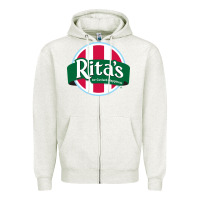 Oatmeal Heather Rita's Italian Cafe Zipper Hoodie - artisFamous